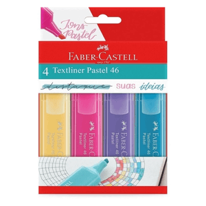 Marca Texto Pastel Textline 4 Cores