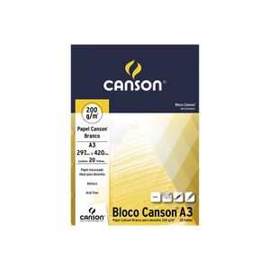 Bloco A3 para Desenho 200g 20 Folhas - Canson