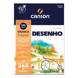 Bl Desenho Est. Br 180g A3 20fls Canson