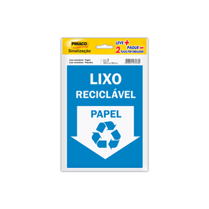 Etiq Sinalizacao 14x19 Lixo Rec Pimaco