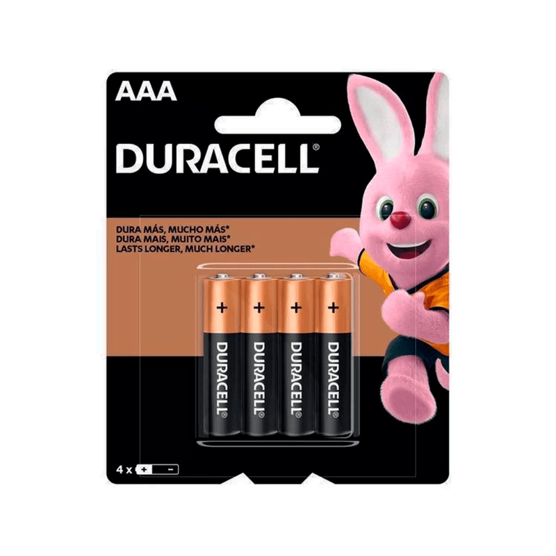 Pilha Alcalina AAA Palito Duracell 4 Unidades