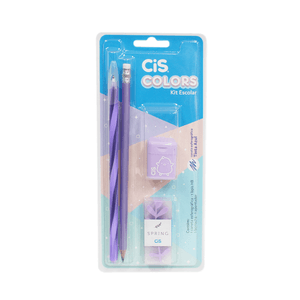 KIT ESCOLAR COLORS LILAS C/4 PECAS 46.3722