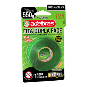 FITA ADESIVA 12X2 DUPLA FACE MASSA ACRILICA 0815000001