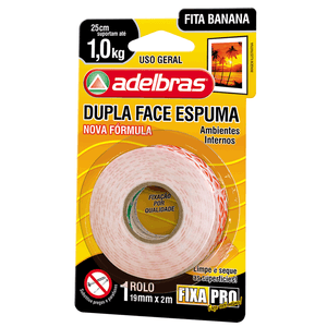 FITA ADESIVA 19X2 DUPLA FACE ESPUMA FIXA PRO R.0816000002