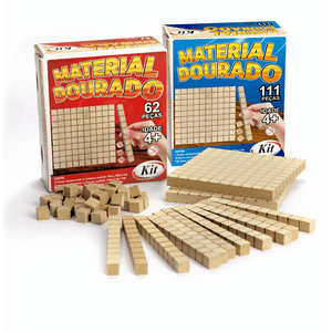 BRINQUEDO EDUC MATERIAL DOURADO 62PCS