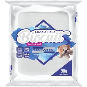 Massa de Porcelana Fria Biscuit 90 g Branco - Polycol