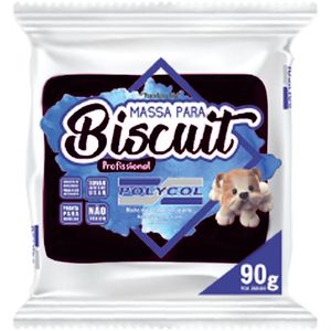 Massa de Porcelana Fria Biscuit 90 g Preto - Polycol