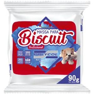 Massa de Porcelana Fria Biscuit 90 g Vermelho Intenso - Polycol