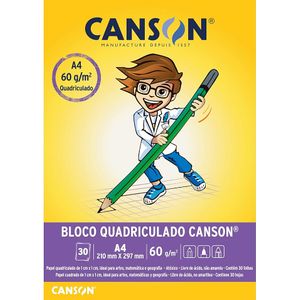 Bloco Quadriculado Canson 63g A4 210x297mm com 30 Folhas 66667095