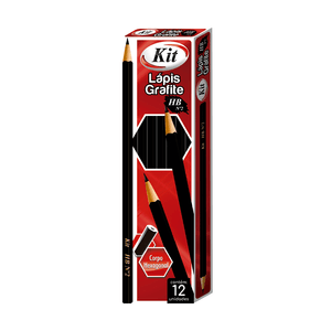 LAPIS GRAFITE KIT N 2 PRETO 8002B HEXAGONAL
