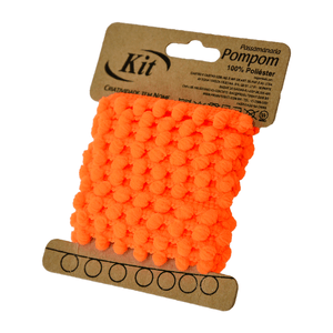 FRANJA POMPOM 5MM PP0.5X2M LARANJA CITRICO