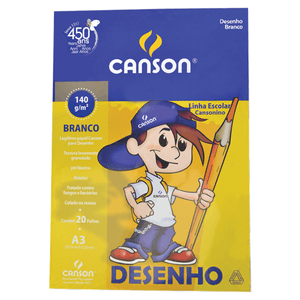 BLOCO ESC. DESENHO A3 20FLS 140GRS BRANCO MC