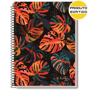 CADERNO UNIV. C/D 10X1 F FASHION WORLD 160FLS R.358795