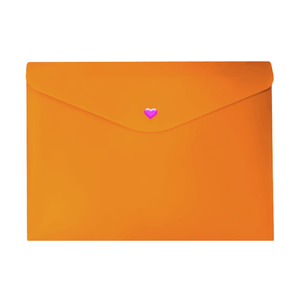 ENVELOPE C/BOTAO A4 FULL COLOR LARANJA R.0014K