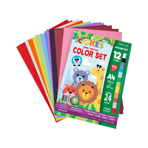 PAPEL COLOR SET A4 12 CORES 110GM C/24FLS ECCS0001