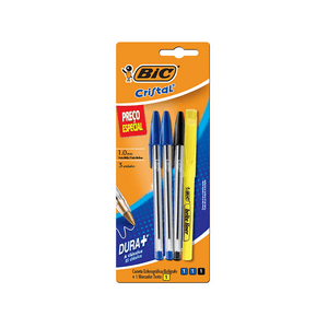 KIT BIC CRISTAL DURA C/4 PCS R.971070