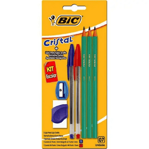 CANETA BIC CRISTAL DURA  ESCOLAR C/7 BLISTER R.904069