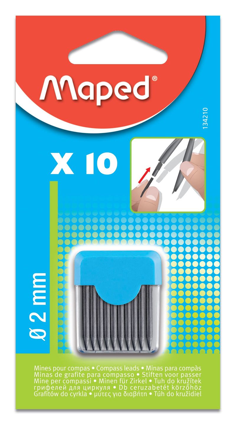 Grafite P/ Compasso 2.0mm 10 Minas-1751301101186
