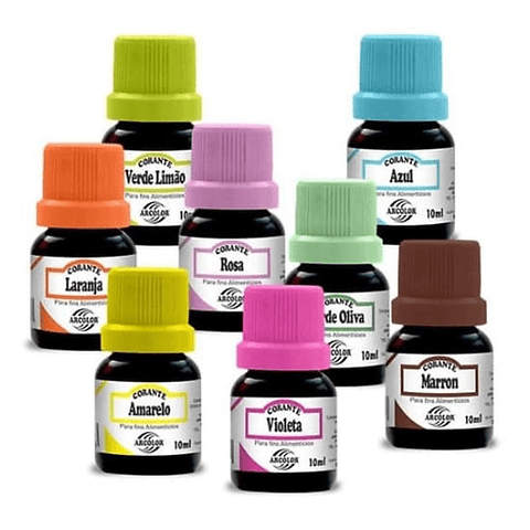 Anilina Corante Liquido 10ml Cores sortidas-1751578087519