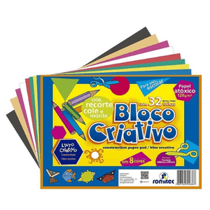 Bloco Criativo 180g A3 297x420mm 8 Cores 32 Folhas