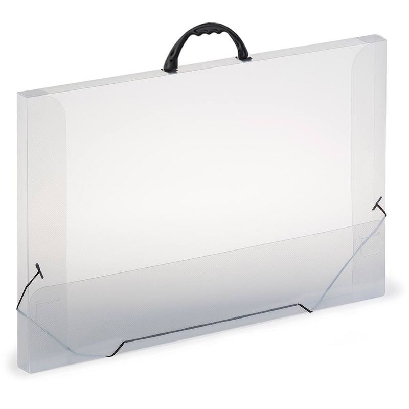 Maleta Plástica Transparente A2 com Alça Cristal-1751579427190