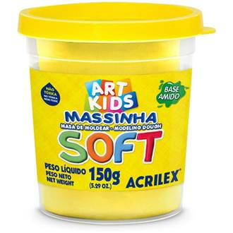 Massa de Modelar Acrilex Soft 150g 07315 Amarelo Limão-1751579506782
