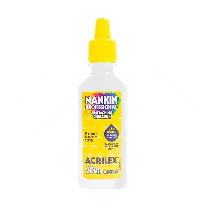 Tinta Nankin Acrilex 20ml Branco-1751581793297