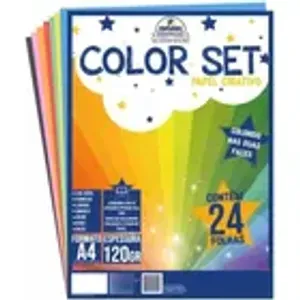 Bloco Criativo Romitec 120g A4 210x297mm Color Set Com 6 Cores 24 Folhas