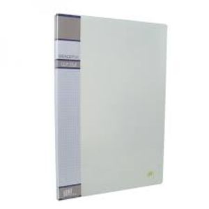 Pasta Grampo Mola Yes Plástico Ofício Transparente Clip File 911PS Cinza