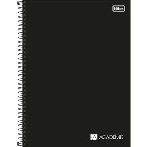 Caderno Espiral Capa Dura Universitário Sem Pauta Académie 90g 80 Folhas