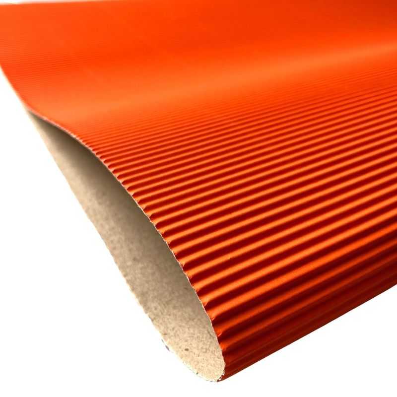 Papel Microondulado 50x80cm Liso Laranja-1752773264540