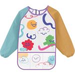 Avental Escolar Decorado Color Joy Manga Comprida com Bolso - Leonora-1753701559793