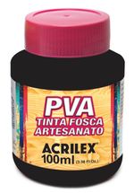 Tinta PVA Acrilex 100ml Preta-1758740746339