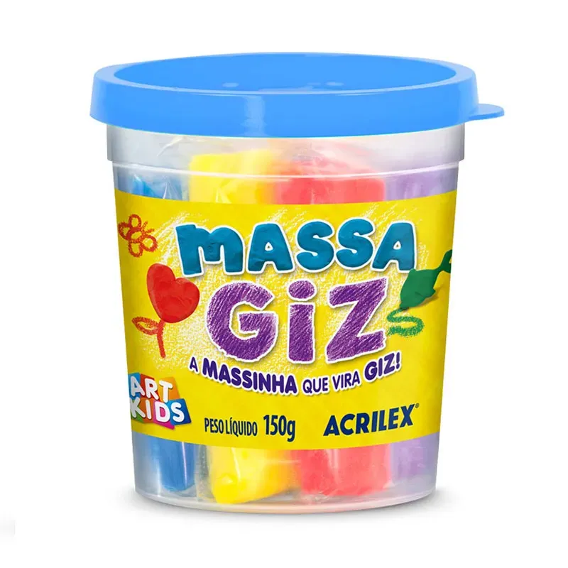 Massa Giz 150g 6 Cores - Acrilex-1759325056913