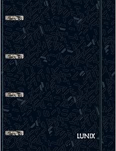 Caderno Argolado Cartonado Universitário com Elástico Lunix Preto 80 Folhas-1773174124545